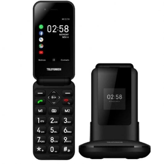Telefunken S760 Teléfono para Mayores Negro
