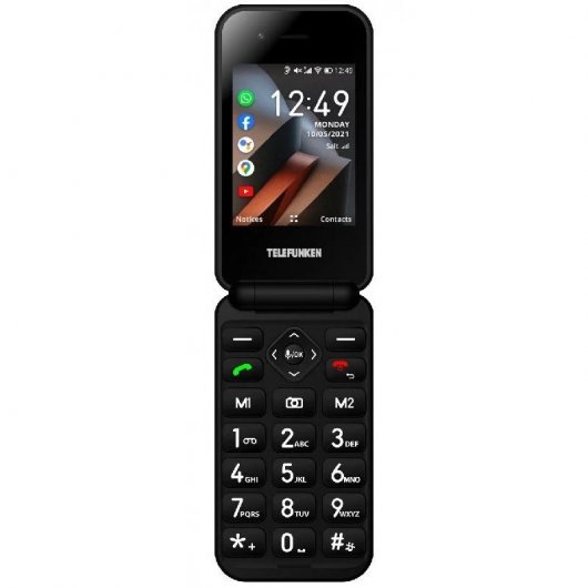 Telefunken S760 Teléfono para Mayores Negro