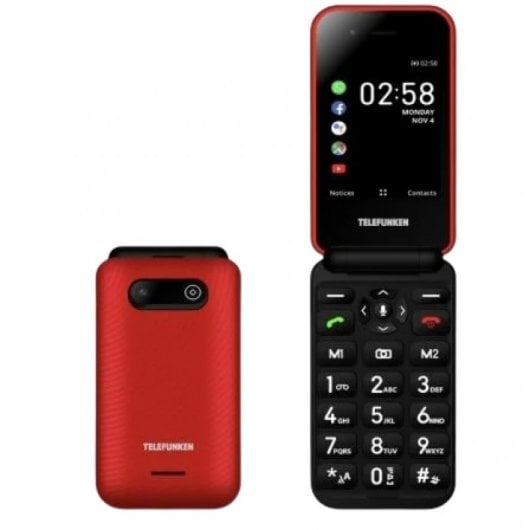 Telefunken S760 Teléfono para Mayores Rojo