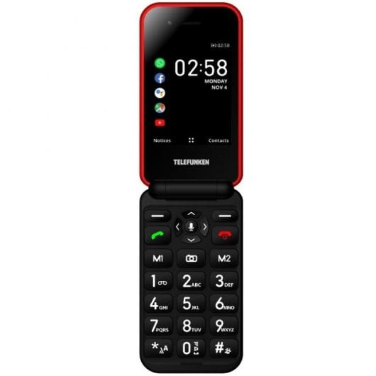 Telefunken S760 Teléfono para Mayores Rojo