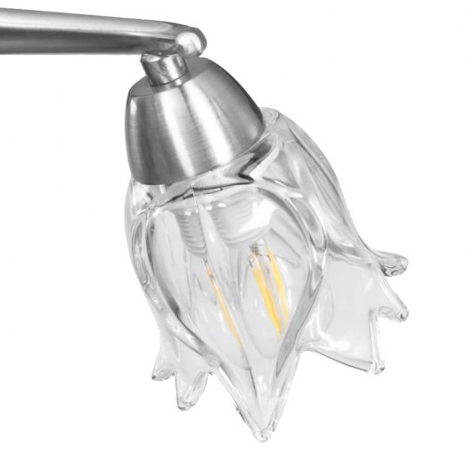 VidaXL Lámpara de Techo Tulipán con Pantallas Vidrio 3xE14