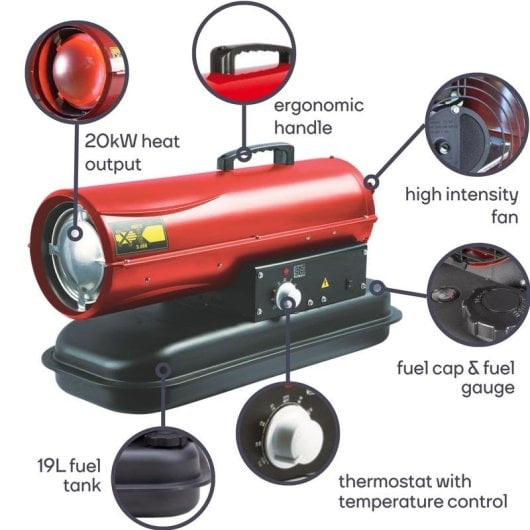 Heizgerät Diesel Perel FT120C 20 kW Boden IPX4