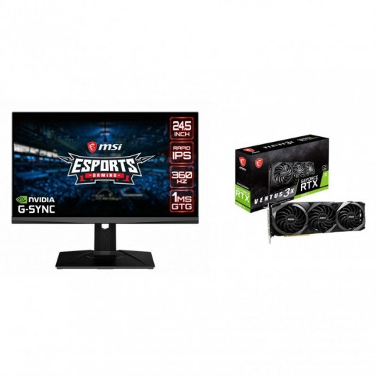 MSI Oculus NXG253R 24.5" LED IPS FullHD 360Hz G-Sync + GeForce RTX 3080Ti VENTUS 3X 12GB GDDR6X