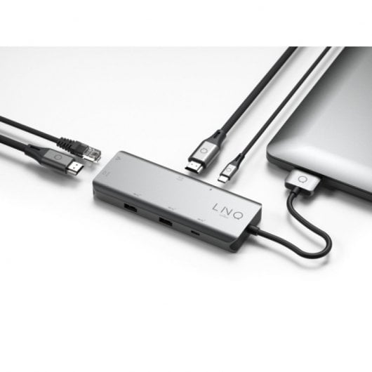 Linq 7en2 Pro 2xUSB-C a USB-C/ x2 USB-A/ HDMI/ Tarjeta SD/ RJ45