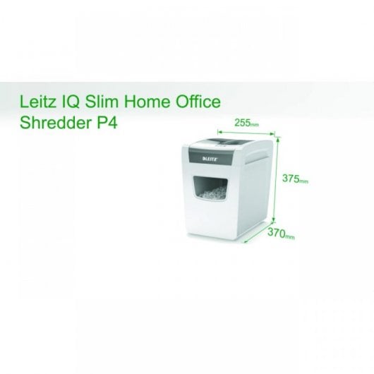 Leitz IQ Slim Office P-4 Aktenvernichter Kreuzschreddern 22 cm Weiß
