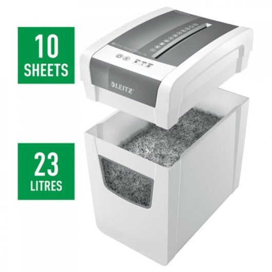 Leitz IQ Slim Office P-4 Aktenvernichter Kreuzschreddern 22 cm Weiß