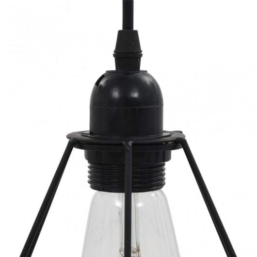 Lampada a sospensione VidaXL Rombo 3xE27 Nera