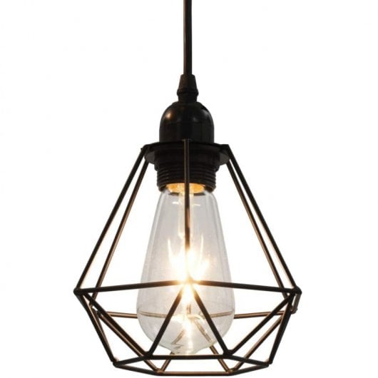 Lampada a sospensione VidaXL Rombo 3xE27 Nera