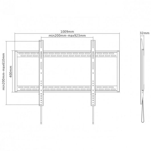 Aisens WT100F-067 Suporte de Parede Fixo para TV 60-100" VESA 900x600 Máx 130Kg