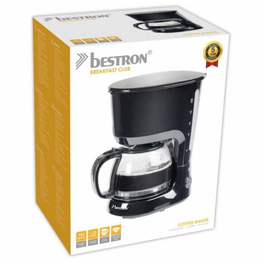 Bestron ACM750Z Cafetera de Goteo 10 Tazas 750W Negro