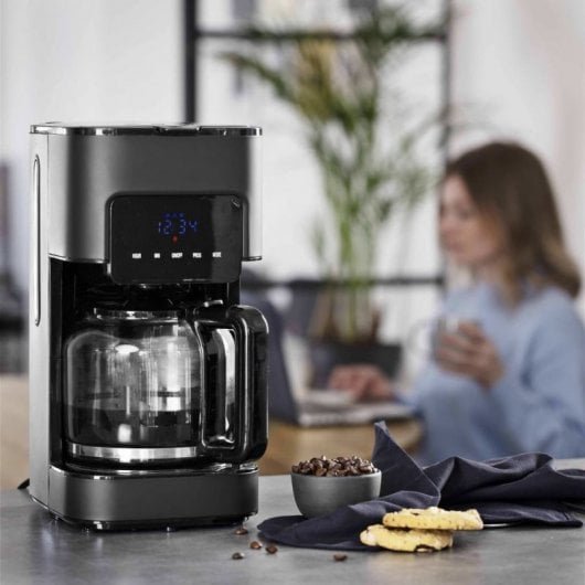 Princess Deluxe Black Steel Cafetera de Goteo 1.5L 900W Negro