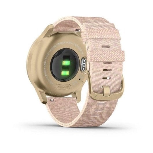 Garmin Vívomove Style Reloj Smartwatch Híbrido Aluminio Dorado con Correa de Nailon Tejido Rosa