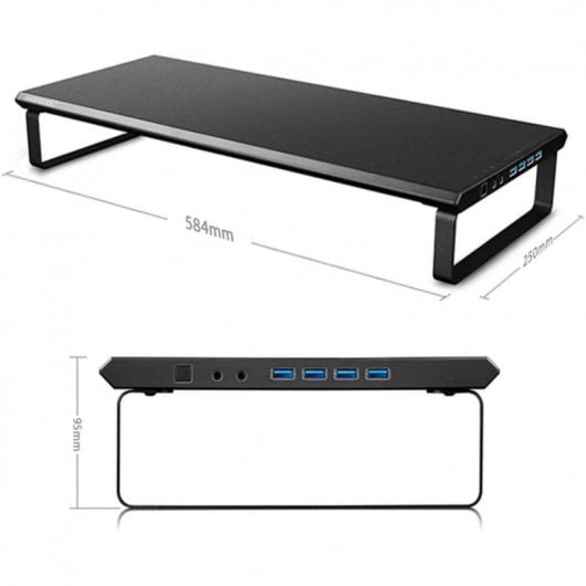 Deep Cool Soporte Elevador Ajustable con 4 Puertos USB 3.0 para Monitor