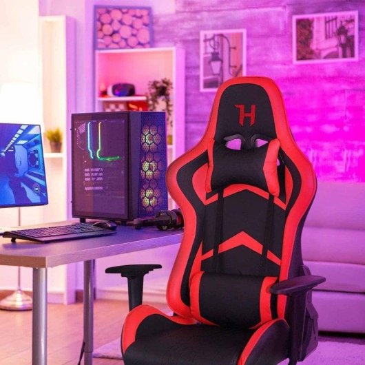Silla Gaming 7House Titán Roja Reclinable 180º Cuero Sintético