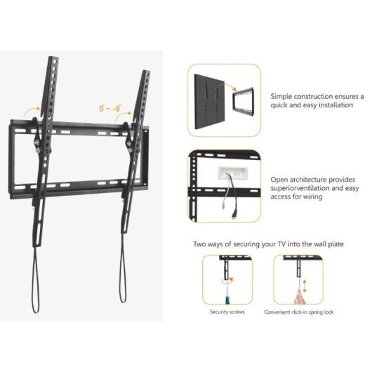 Equip 650334 Soporte de Pared para Pantalla Low Profile 37"-70" Inclinable VESA 600x400 Max. 35Kg