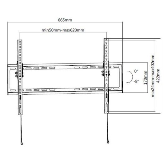 Equip 650334 Soporte de Pared para Pantalla Low Profile 37"-70" Inclinable VESA 600x400 Max. 35Kg