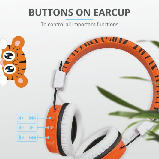 Trust Comi Auriculares Bluetooth para Niños Naranja