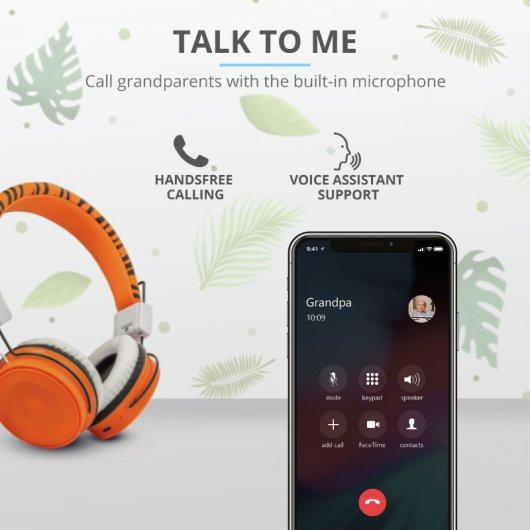 Trust Comi Auriculares Bluetooth para Niños Naranja