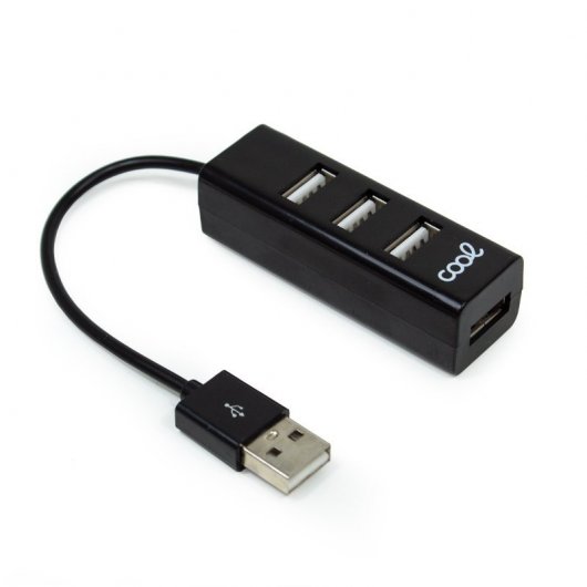 Cool Hub USB a 4x USB Negro