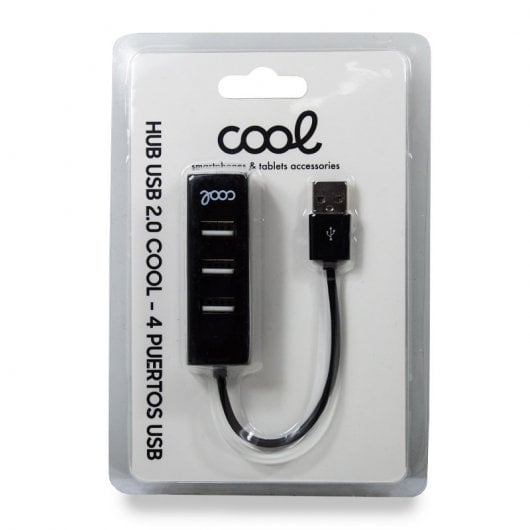 Cool Hub USB a 4x USB Negro