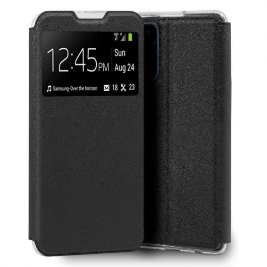 Étui à rabat lisse noir cool pour Oppo A16/A16s/A54s
