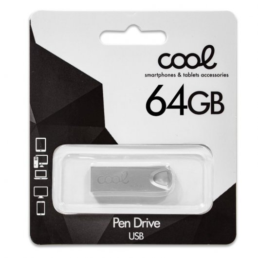 Cool 64GB USB 2.0 Metal Plata