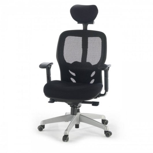 Ofiprix Madonna Plus Silla de Oficina Transpirable con Reposacabezas Negro