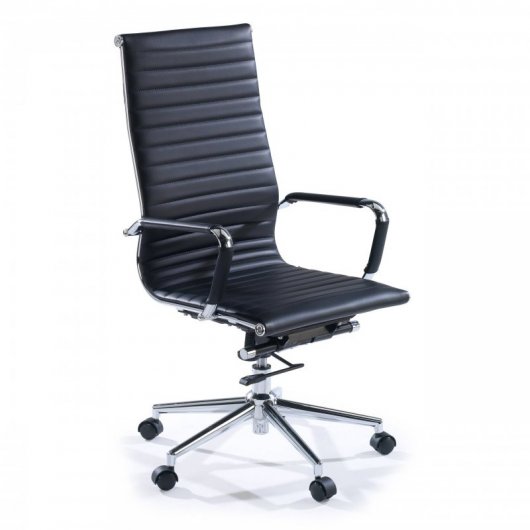 Ofiprix Slim Silla de Oficina Tapizado Negro