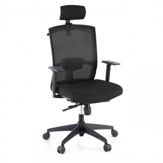 Ofiprix Kendo Silla de Oficina Transpirable con Reposacabezas Negro