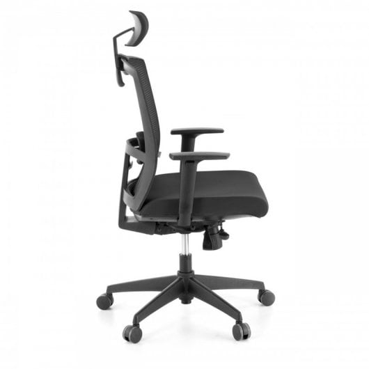 Ofiprix Kendo Silla de Oficina Transpirable con Reposacabezas Negro