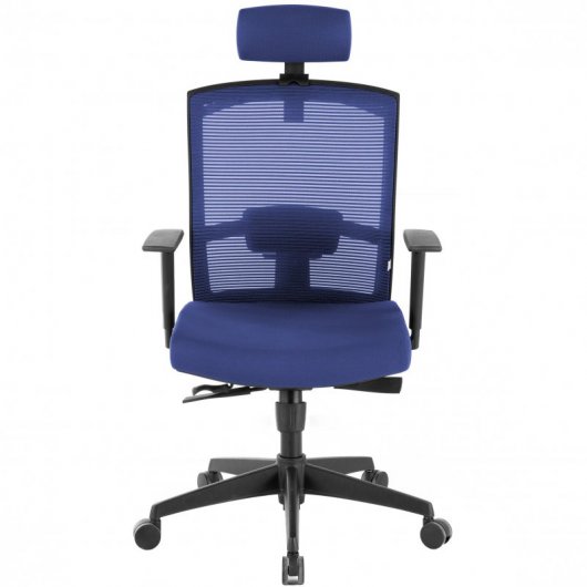 Ofiprix Kendo Silla de Oficina Transpirable con Reposacabezas Azul