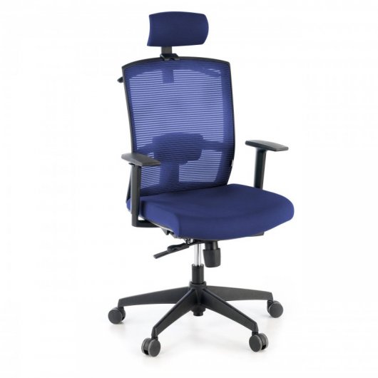 Ofiprix Kendo Silla de Oficina Transpirable con Reposacabezas Azul