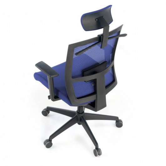 Ofiprix Kendo Silla de Oficina Transpirable con Reposacabezas Azul