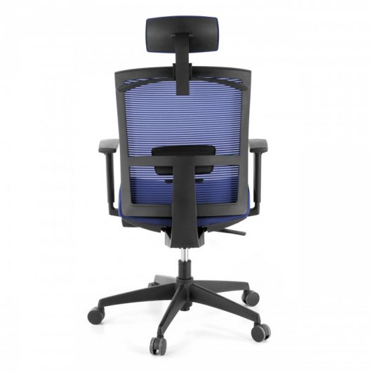 Ofiprix Kendo Silla de Oficina Transpirable con Reposacabezas Azul