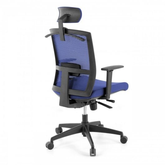 Ofiprix Kendo Silla de Oficina Transpirable con Reposacabezas Azul