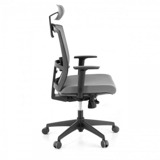 Ofiprix Kendo Silla de Oficina Transpirable con Reposacabezas Gris