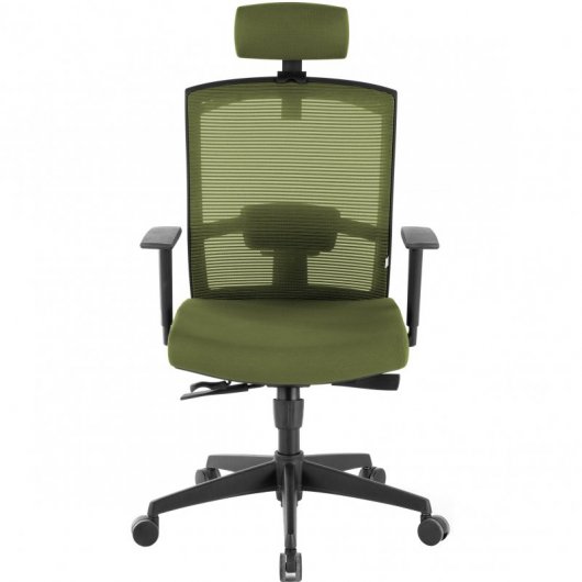 Ofiprix Kendo Silla de Oficina Transpirable con Reposacabezas Verde