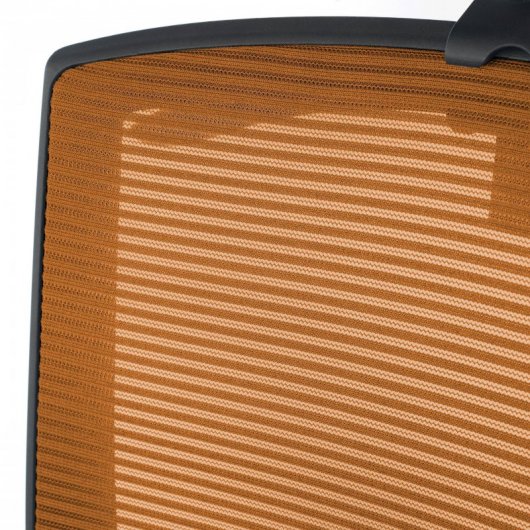Ofiprix Kendo Silla de Oficina Transpirable con Reposacabezas Naranja