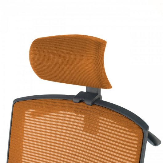 Ofiprix Kendo Silla de Oficina Transpirable con Reposacabezas Naranja