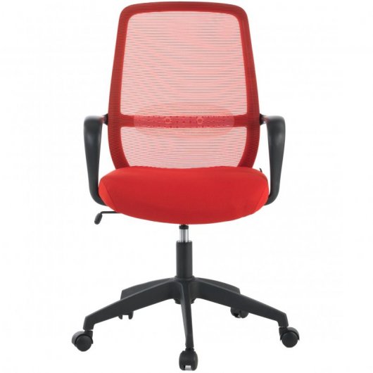 Ofiprix Point Silla Giratoria de Oficina Transpirable Roja