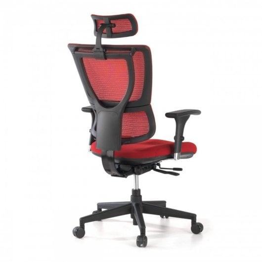 Ofiprix Android Silla de Oficina Transpirable con Reposacabezas Roja