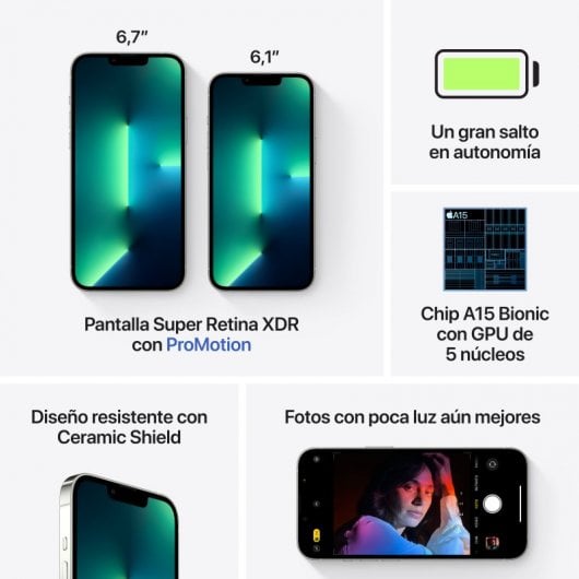 Apple iPhone 13 Pro Max 128GB Plata Libre