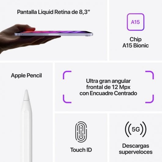 Apple iPad Mini 2021 64GB WiFi + Celular Branco Estrela