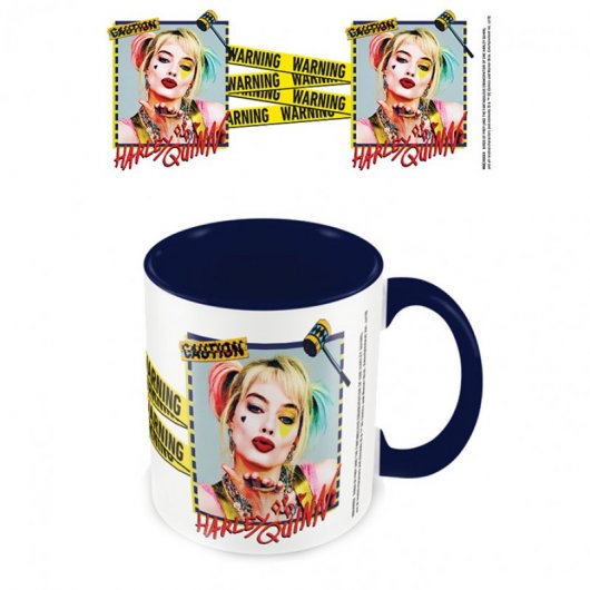 Pyramid Taza de Cerámica DC Aves de Presa Harley Quinn Warning