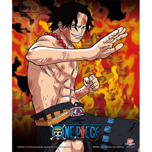 Poster 3D piramidale One Piece La rabbia ardente dei fratelli