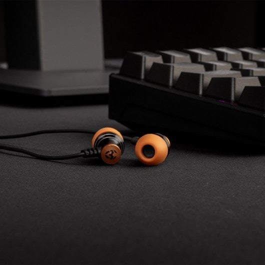 Krom Kinear Écouteurs de jeu intra-auriculaires Noir/Orange