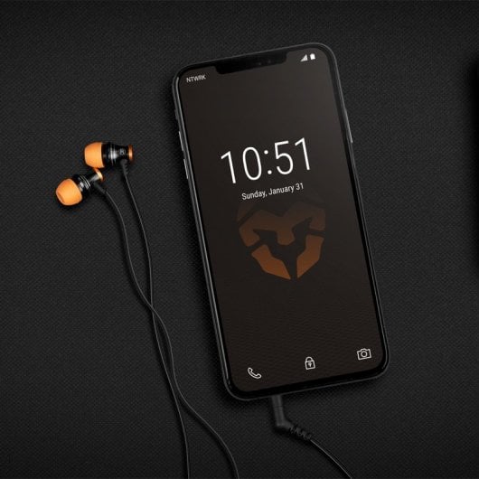 Cuffie da gioco in-ear Krom Kinear nere/arancioni