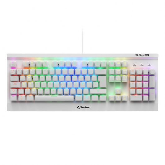 Tastiera meccanica Sharkoon Skiller Mech SGK3 Bianca RGB Kailh Rossa