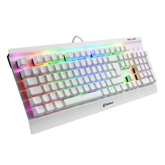 Tastiera meccanica Sharkoon Skiller Mech SGK3 Bianca RGB Kailh Rossa