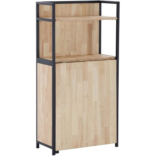 Adec Shelf Estantería con Mesa Plegable 62x120x30cm Roble Salvaje/Negro